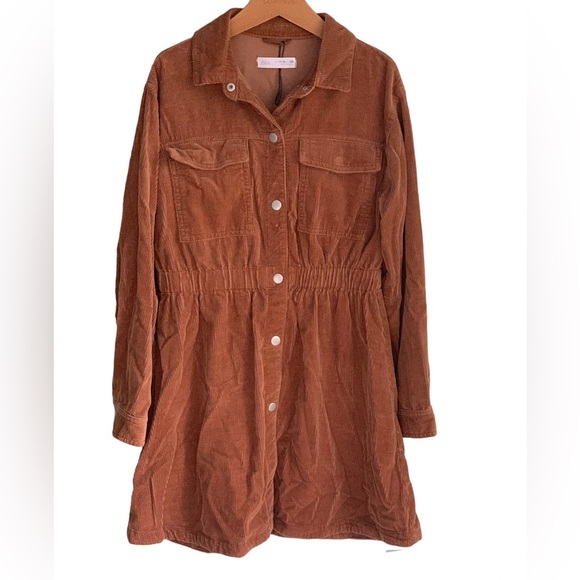 Zara Other - Zara Kids Corduroy Button Down Long-Sleeve Dress Size 11/12